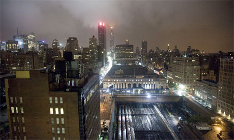 Manhattan view before Hurricane Irene's arrival