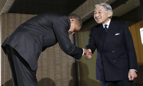 Barack Obama meets Emperor Akihito, 14 Nov 2009