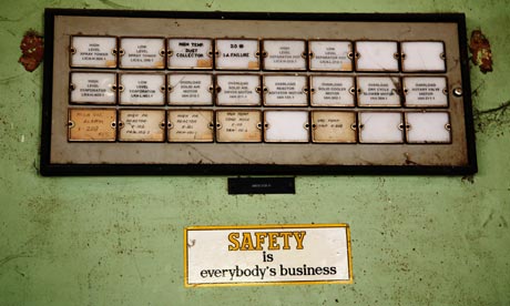 Safety slogans at the Union Carbide factory Bhopal