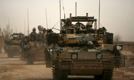 British army soldiers on patrol in Afghanistan 