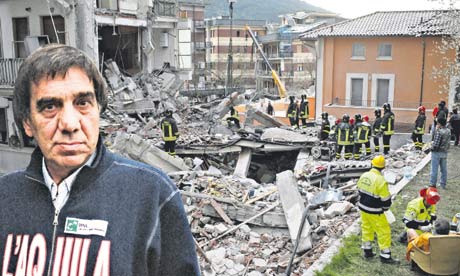 Giampaolo Giuliani and the ruins of L'Aquila