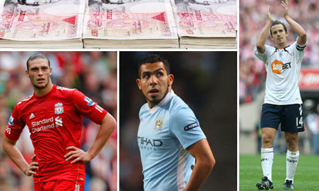 Andy Carroll, Carlos Tevez and Kevin Davies