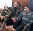 Defected Syrian soldiers meeting Arab League observers in Homs.