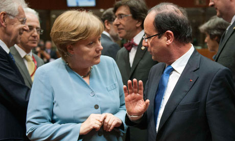 Angela Merkel and Francois Hollande, Brussels, 23 May