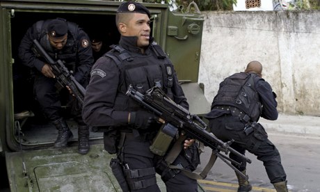 Police in Rio's Lins favela