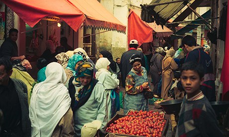 A vegetable market in Casablanca's Medina, by Antonio Olmos.