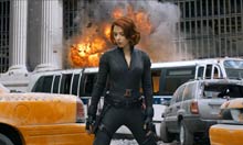 Scarlett Johansson as the Black Widow in The Avengers Assemble
