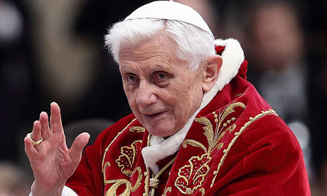 Pope Benedict XVI, known for his ermine stoles and handmade red shoes. 