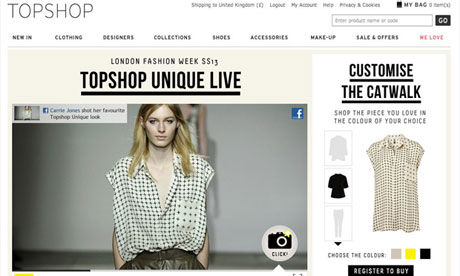 Topshop to turn London fashion week show into Facebook 'entertainment ...