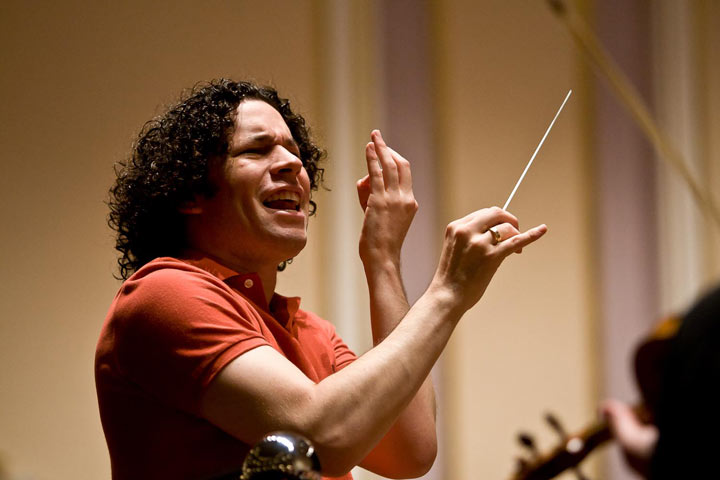 Gustavo Dudamel, by Clive Barda