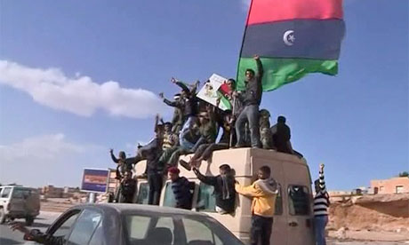 Anti-Government celebrations in Tobruk, Libya