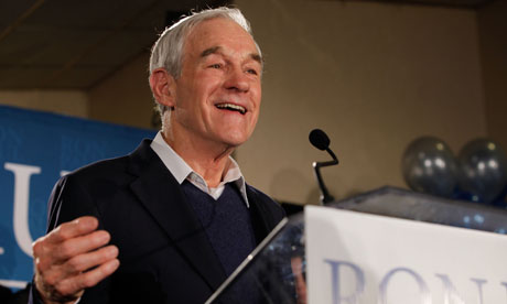 Ron Paul speaks to supporters in New Hampshire