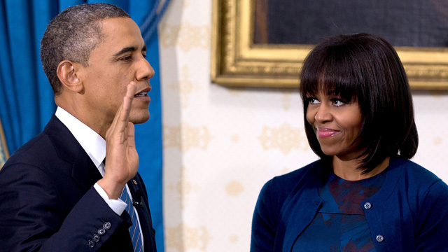 Barack Obama Sworn In For Second Term As Us President Us News The Guardian