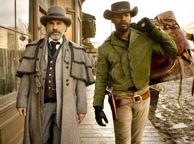 Christoph Waltz and Jamie Foxx in Django Unchained