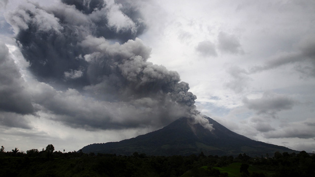 Volcano eruption in Indonesia