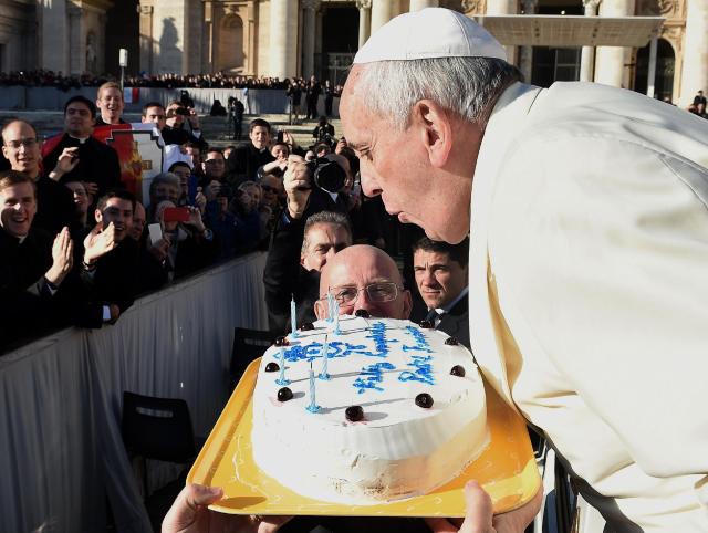 Pope Francis celebrates 78th birthday with tango dancers – video | Pope Francis | The Guardian
