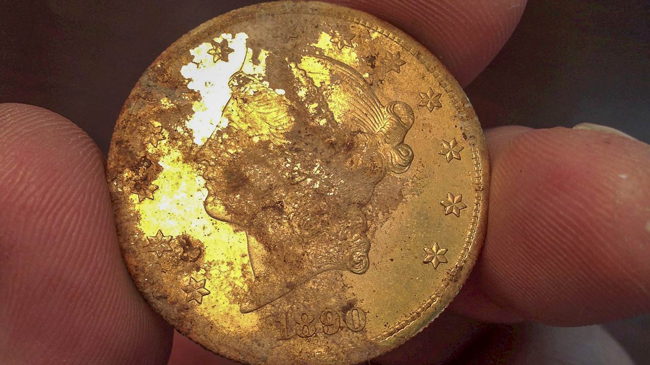 Couple minted after stumbling across millions in gold coins.