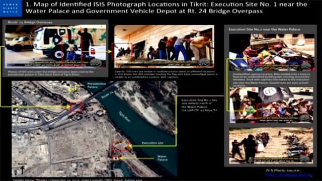 Isis Execution Site Revealed By Satellite Images Claims Human Rights