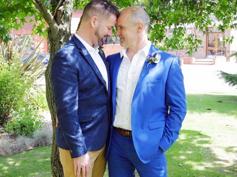 A vicar's wedding: 'He loves God and he loves Stephen' – video