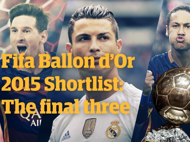 Ronaldo, Messi and Neymar to contest 2015 Ballon d'Or, Football News