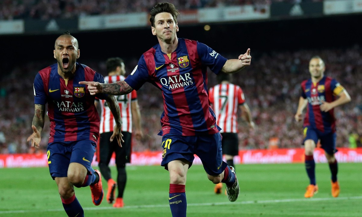 Lionel Messi double gives Barcelona Cup final win over Athletic Bilbao Copa del Rey The Guardian pic