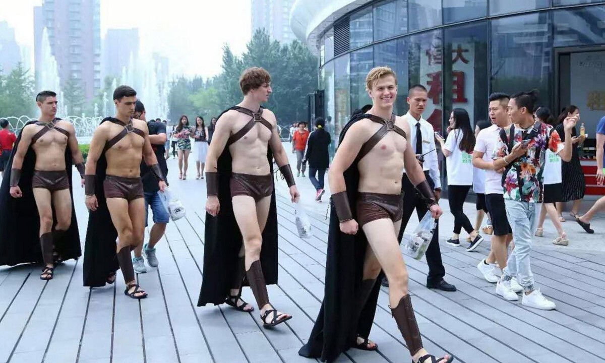 Half-naked Spartan warriors thwarted by Beijing police | China | The  Guardian