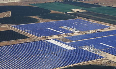 Silicon Valley investors are backing green technologies, such as this solar plant in California