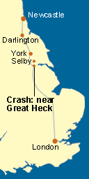 Train crash map