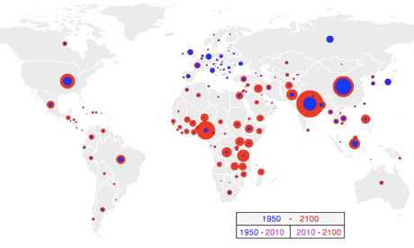 UN population interactive graphic