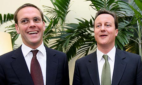 David Cameron and James Murdoch