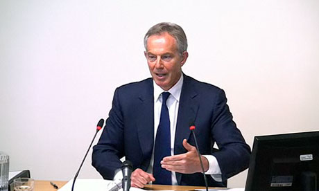 Tony Blair gives evidence at the Leveson Inquiry