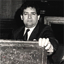 Chancellor Nigel Lawson (b&w)