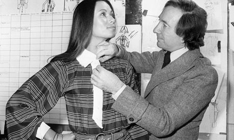 French fashion designer Ted Lapidus with a model