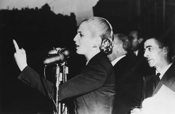 Gallery 1951: Eva Peron giving an election speech