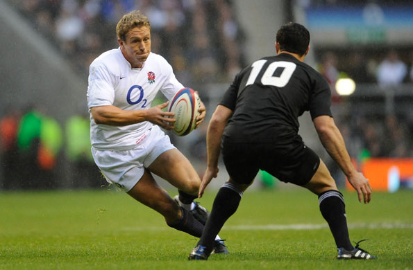 England v All Blacks: Jonny Wilkinson takes on Dan Carter