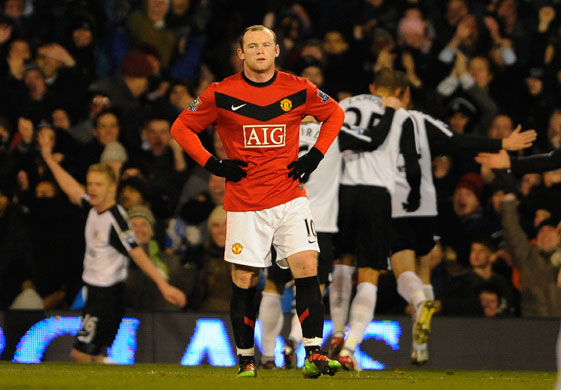 Fulham v Manchester Utd: Wayne Rooney can't believe the scoreline after Fulham go three up