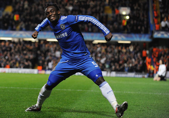 utd v chelsea: Essien celebrates equalising for Chelsea