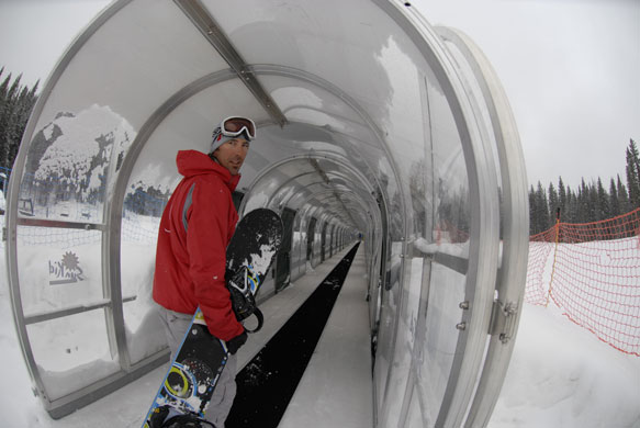 Ski Jumps: Kevin Byford demonstrates ski jumps in Aspen Colorado