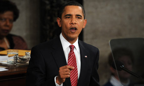 Barack Obama addresses a Joint Session of Congress