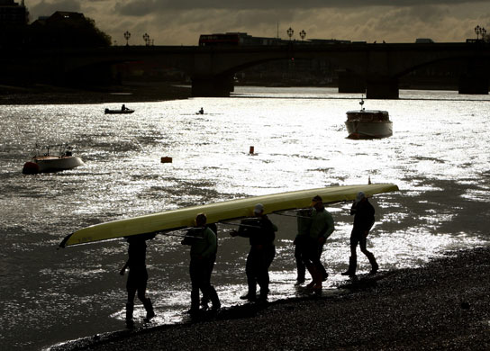 24sport: Cambridge crew train ahead of the University Boat Race