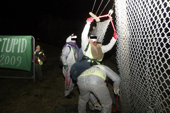 Plane Stupid: Climate protesters break through the perimeter fence at Aberdeen airport