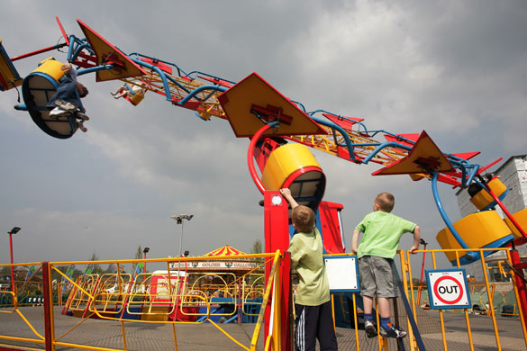 Butlins Bognor Regis: The funfair at Butlins holiday camp in Bognor Regis