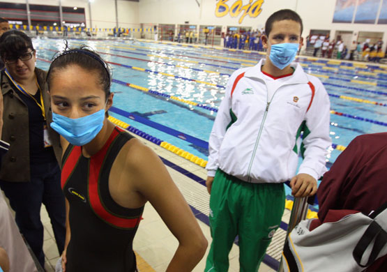 Swine flu masks: Tijuana