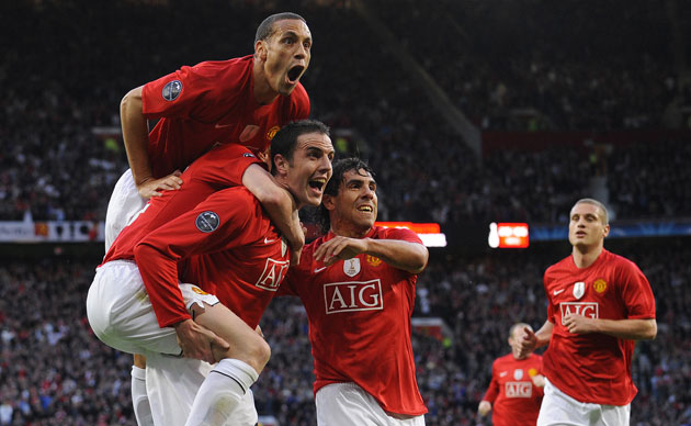 Man Utd v Arsenal: United celebrate