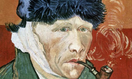 Vince just lost his ear. Remarkable detail: he has a beard on most of his self portraits.