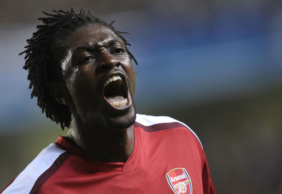 Top transfer targets: Emmanuel Adebayor celebrates