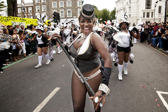 notting: A dancer performs at the annual Notting Hill Carnival 