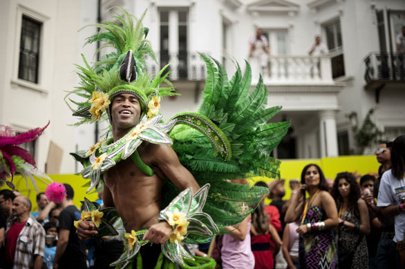 notting: A dancer performs at the annual Notting Hill Carnival 