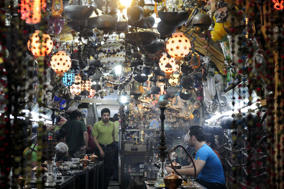 Iran: Inside a tea house in Esfahan in Iran