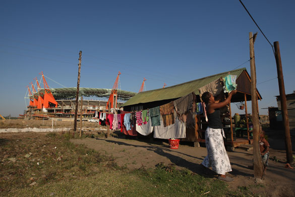 South Africa World Cup: A local residents home by the Mbombela Stadium in Nelspruit, South Africa